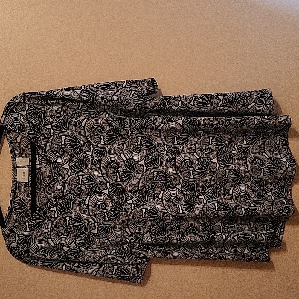 Chico's 3/xL black/white shirt